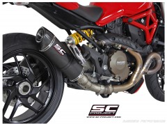 SC Project Carbon Oval Auspuff für Ducati Monster 1200 bis Bj. 2016
